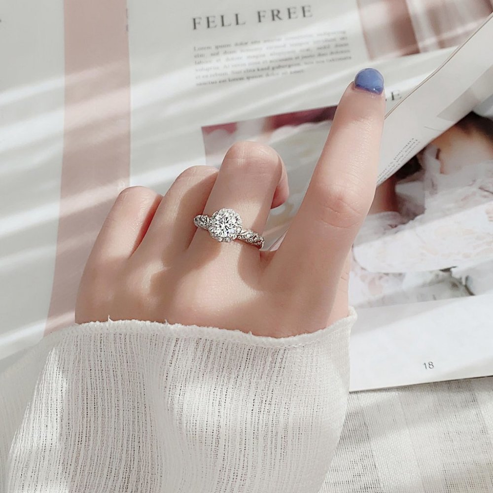 Certified 1ct. t.w. Diamond Moissanite Mermaid Ring NEW - Picture 4 of 9